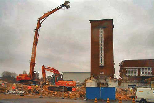 2008 Greenford County School art deco style building finally erased